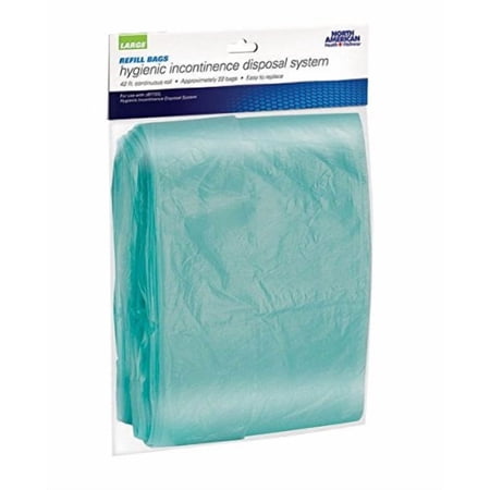 Adult Hygienic Incontinence Disposal Diaper System Large - Refill Bags