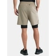 thumbnail image 2 of Athletic Works Men's and Big Men's 2 In 1 Perforated Active Shorts, 7" Inseam, Sizes S-3XL, 2 of 5