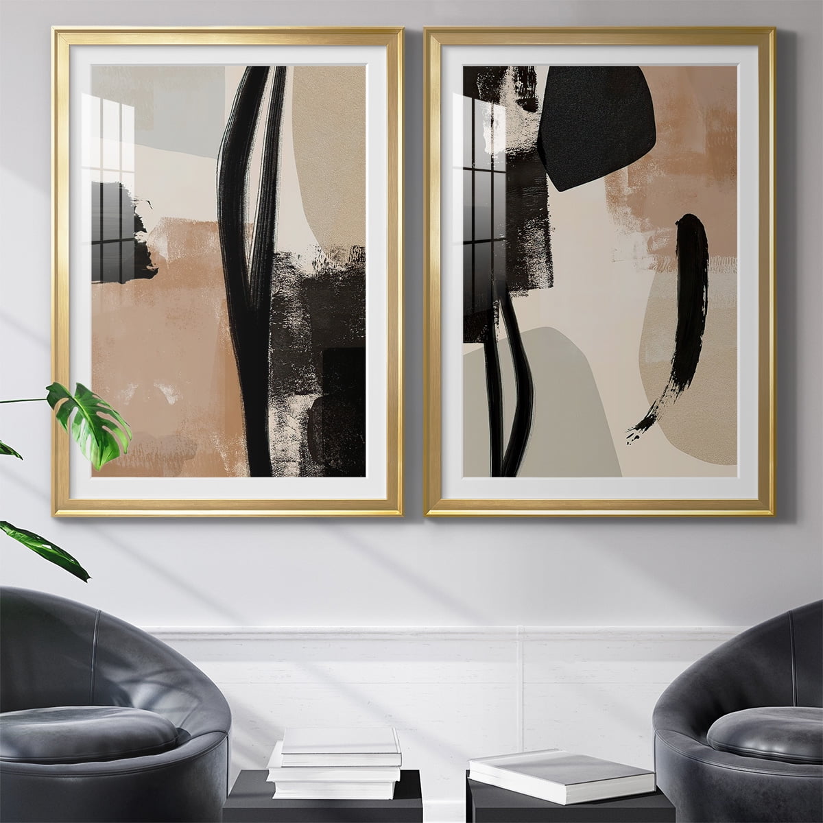 Wexford Home Selective Arrangement I Premium Framed Print, 30.5" x 42.5" - Ready to Hang, Gold (Set of 2)