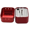 thumbnail image 2 of Red 30 Holes Dental Autoclavable Burs Box Aluminium Box Case Dental Burs B H, 2 of 5