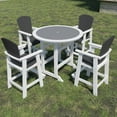 thumbnail image 2 of Furvclv 5-piece Modern Table Chair Set, Patio Bar Table With 4 Chairs, High Top Outdoor Table Tall Adirondack Chairs 4 Person Configuration For Family Use For Patio Garden Yard, 2 of 9