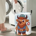 thumbnail image 5 of ZICANCN Laundry Basket Organizer, Cartoon Bison Axe Collapsible Hamper for Bathroom Bedroom Laundry Room, Small Size, 5 of 7