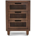 thumbnail image 4 of Finch Sawyer 3-Drawers Solid Ash Wood Frame Cabinet in Brown, 4 of 8
