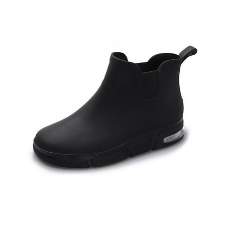 

Daeful Men s Non Slip Wear Resistant Waterproof Booties Work Flat Heels Shoes Casual Flats