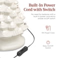 thumbnail image 4 of Best Choice Products 15in Ceramic Christmas Tree, Pre-lit Hand-Painted Tabletop Holiday Tree, White w/ White Lights, 4 of 8