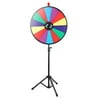 "WinSpin 24"" Color Prize Wheel Fortune w Folding Tripod Floor Stand Carnival Spinnig Game"