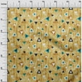 thumbnail image 2 of oneOone Cotton Cambric Yellow Fabric Texture & Triangle Geometric Dress Material Fabric Print Fabric By The Yard 56 Inch Wide, 2 of 4