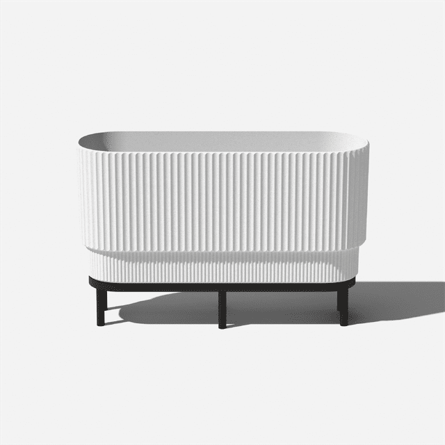 Veradek Demi Series Raised 30" Long Plastic-Stone Planter