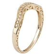 thumbnail image 2 of 10k Yellow Gold Curved Vintage Style Diamond Band (1/10 cttw, I-J Color, I2-I3 Clarity), 2 of 5