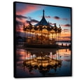 thumbnail image 2 of Designart "Carousel at Twilight A Whimsical Ride" Cityscapes Floater Framed Canvas Print, 2 of 7