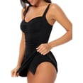 thumbnail image 5 of BEEACHGIRL One-Piece Swimming Skirt for Women Sexy Halter Swimsuit Beachwear Tankini Dress, 5 of 5