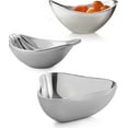 thumbnail image 7 of nambe Butterfly Bowl, Chilled Serving Dish for Side Dishes, Pasta, Guacamole, Prep-Ahead-Bowl Can Be Heated or Chilled, 9-Inch, Oven and Freezer Safe, Made of Metal Alloy Silver, 7 of 7
