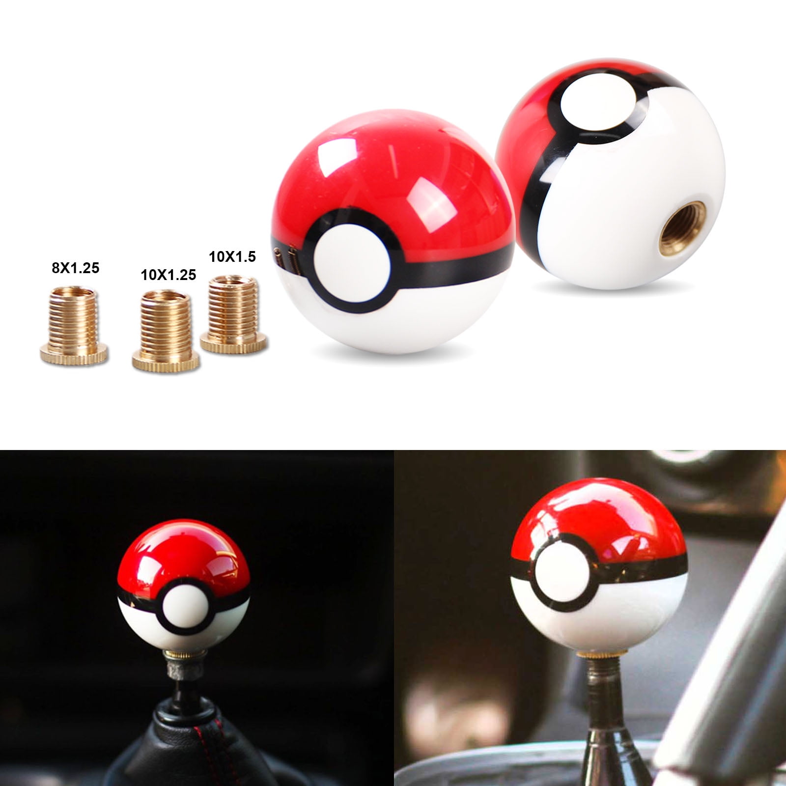 AURELIO TECH Universal Pokemon Poke Ball Shift Knob M10X1.25 for Acura