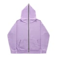 thumbnail image 2 of Mens Zip up Hoodie Solid Color Long Sleeved Casual Fashionable Tops for Fall Winter Streetwear, 2 of 5