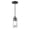 Black, variant on Claxy Matte Black Pendant Light with Raindrop Frosted Glass Shade