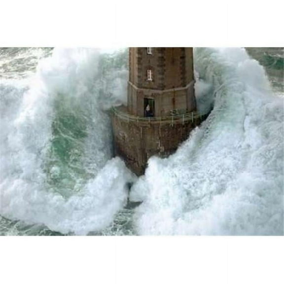 Image Conscious PDXG544DSMALL Phares Dans La Tempete La Jument Poster Print by Jean Guichard, 12 x 18 - Small