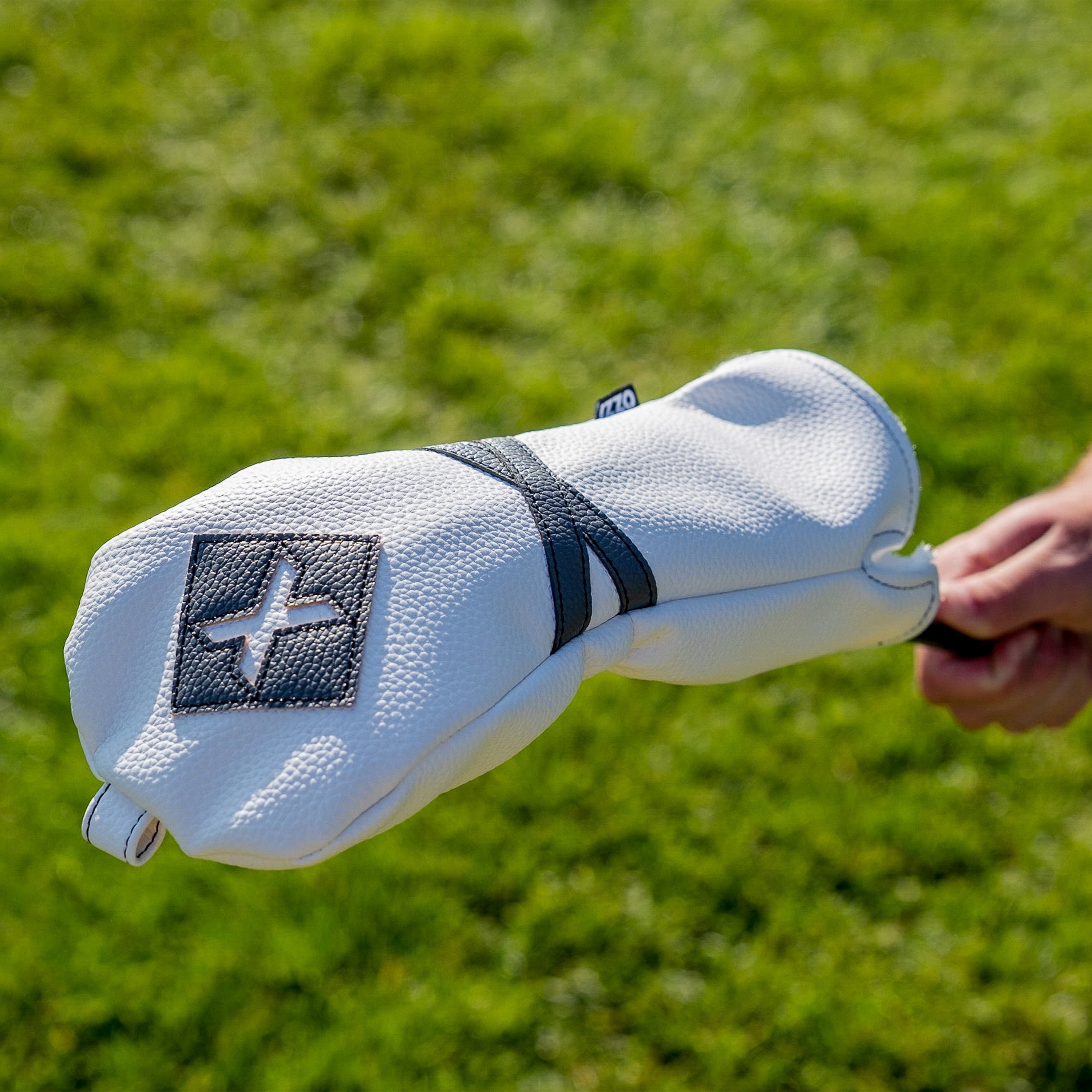 Izzo Golf Fairway Wood Club Headcover, White/Gray