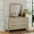 thumbnail image 6 of Roundhill Furniture Tavari 6-PC Queen Bedroom Set in Light Gray, 6 of 15