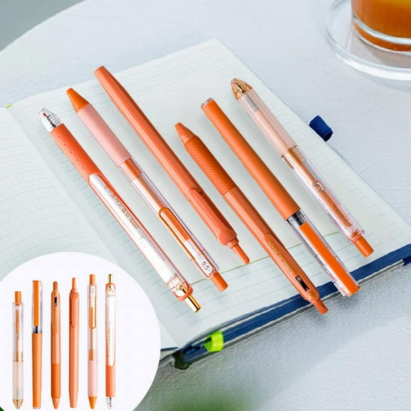 Toolix Gel Pens Journaling Highlighters: Journal Set Aesthetic Assorted Pastel Color Ink Fine Point Retractable 0.5mm Black Pen Smooth Writing Drawing No，0.5ml