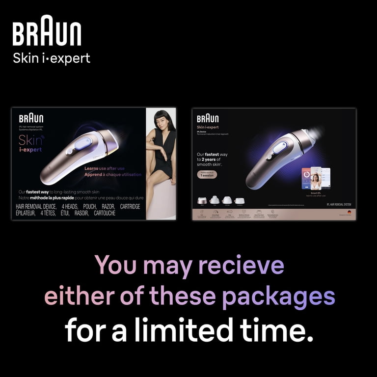 Free Shipping! Braun IPL Skin i·expert at Home Hair Removal with