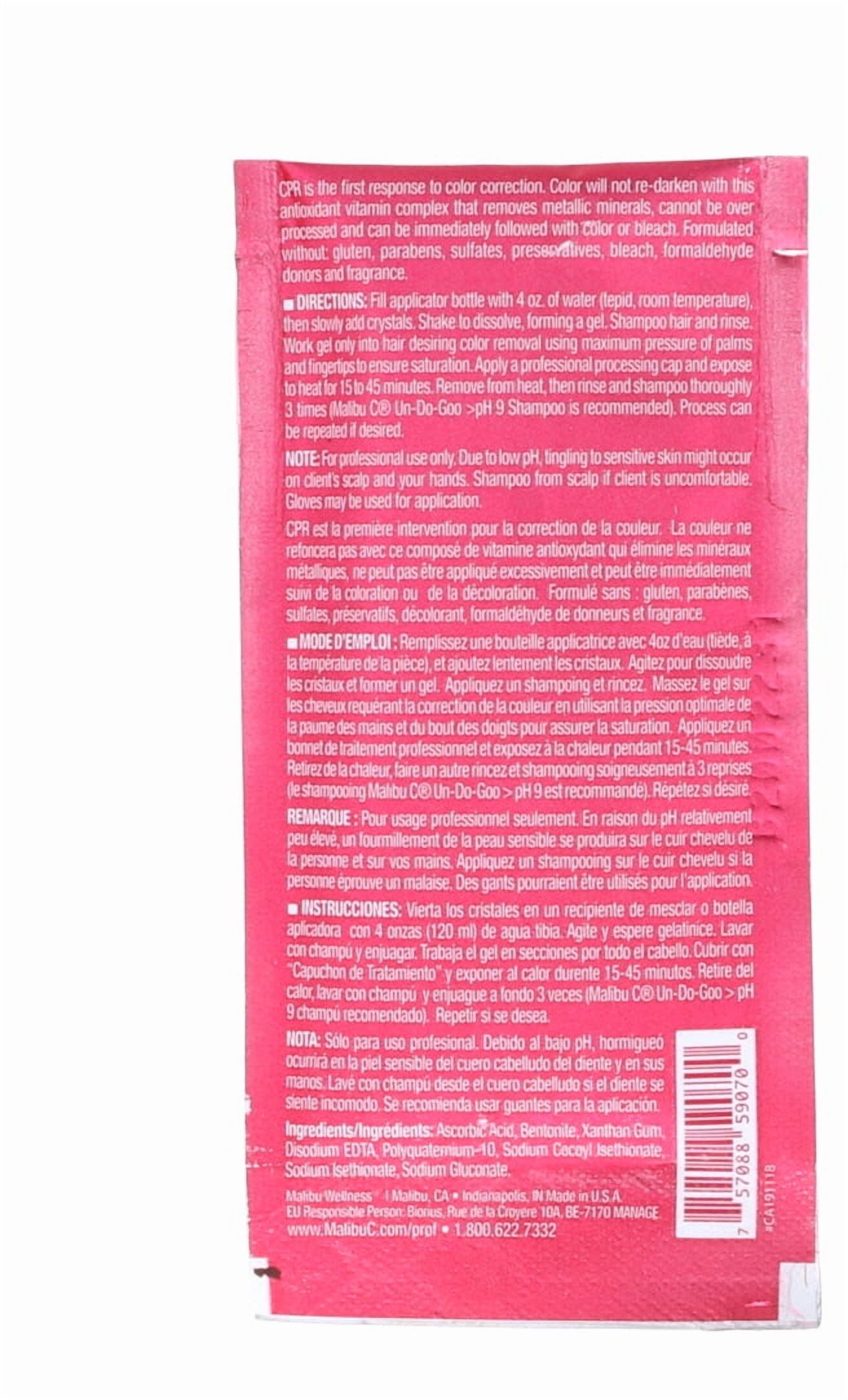 Malibu Color Pigment Remover Hair Color Remedy, 0.7 oz Pack of 6