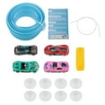 thumbnail image 3 of BELOVING 15 ft Bendable Racetrack with 4 Alloy Cars Kit Versatile Strong Suction Cups Green, 3 of 8