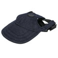thumbnail image 3 of Pet Four Seasons Sombrilla Gorra De Béisbol Moda Ajustable Ligero Perros Gorra Con Visera Denim Azul S, 3 of 12