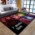 thumbnail image 1 of Alfombra con estampado de los siete gusanos muertos, alfombra grande antideslizante, decoración del hogar, mesa de salón, cojín para sofá y silla100x150cm (39x59 pulgadas)100x150cm (39x59 pulgadas) zhangmengya unisex, 1 of 2
