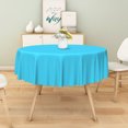 thumbnail image 5 of Tchckioa Solid Color 70 Inch Round Tablecloth,Oil-resistant Table Cloth Cover for Restaurant,Turquoise Blue, 5 of 6