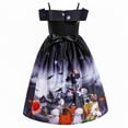 thumbnail image 3 of 5-10T Girls Witch Cosplay Dress Halloween Pumpkin Fancy Princess Dress, 3 of 7