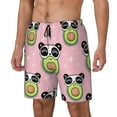 thumbnail image 2 of Haiem Panda Avocado Mens Swim Trunks with Compression Liner 2 in 1 Swimming Shorts Stretch Swimwear Quick Dry,Board Shorts-X-Large, 2 of 9