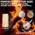 thumbnail image 2 of 100Pcs Fire Starters for Fireplace,Grill & BBQ,Campfires, Camping, Survival kit, Chimney, Grill Pit, Fire Pit, Wood Stove, Smoker,Charcoal Starter,Waterproof,Natural Fire Starter, 2 of 7