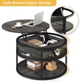 thumbnail image 5 of DWVO Modern Lift Top Coffee Table with Storage, Round Center Tables for Living Room, Home Office, Gray, 5 of 6