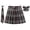 A1-Black, variant on Women's Girls Plaid Pleated Skirt With Necktie Bowtie High Waisted School Uniform A-line Pleated Skirt Skater Tennis(Grey,M)
