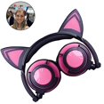 thumbnail image 2 of Los auriculares Bluetooth, oreja de gato llevados encienden los auriculares plegables inalámbricos, 2 of 5