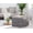 Black & Ivory, variant on Georgette 22" x 22" x 16" Gray & Ivory Pouf