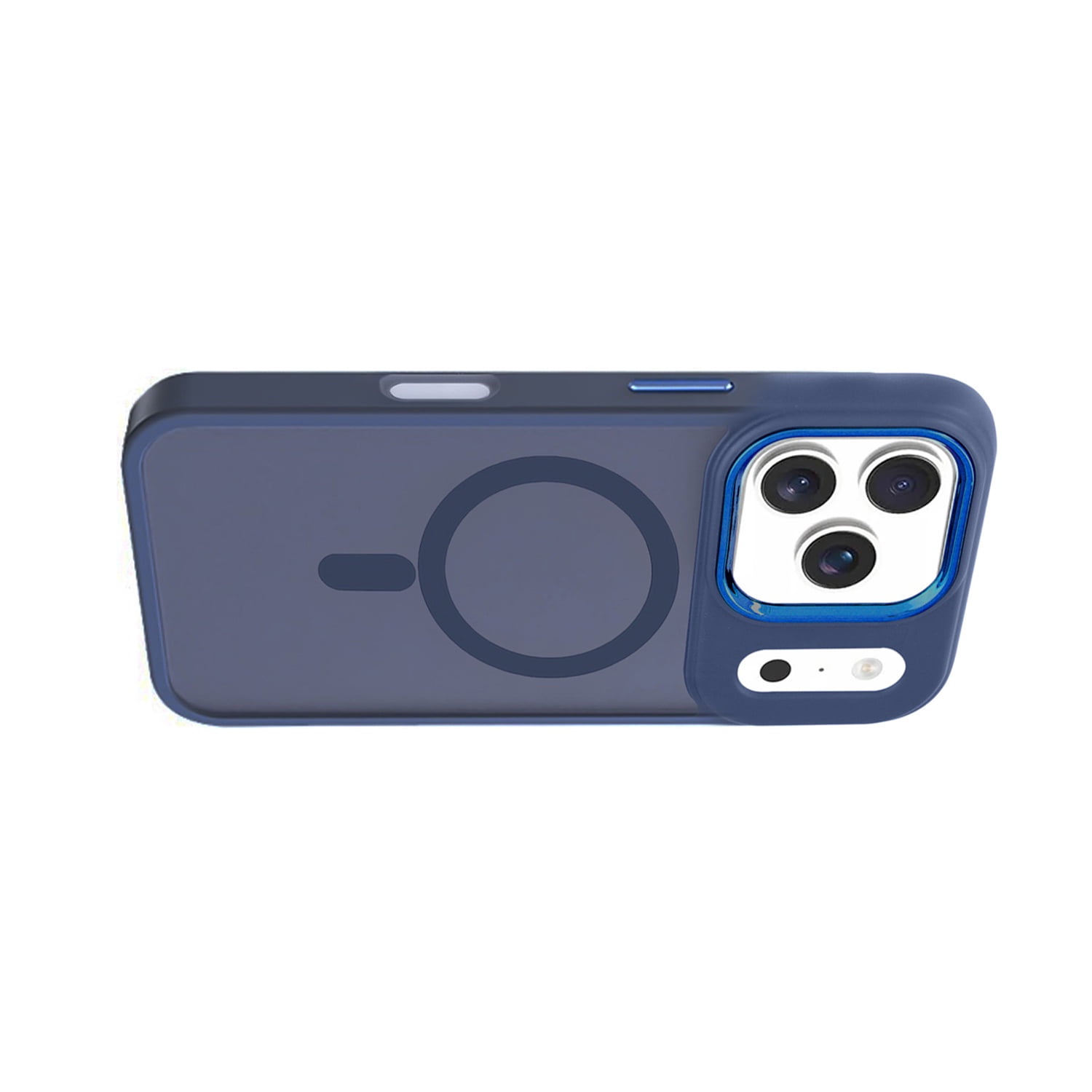 Matte Finish Magnetic Charging Case for iPhone 17 Pro Max - Navy Blue