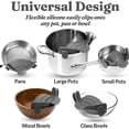 thumbnail image 2 of Wide Mouth Pan Strainer with Clamp Anti-Spill Leakage Noodle Water Filter Kitchen Accessories, 2 of 5