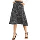 thumbnail image 1 of INSPIRE CHIC Falda midi de una línea con estampado floral para mujer Faldas vintage de gasa de verano Negro S, 1 of 6