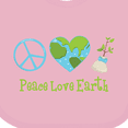 thumbnail image 4 of Inktastic Peace Love Earth Girls Baby Bib, 4 of 4