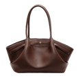 thumbnail image 5 of Bolso de mano estilo retro francés para mujer, nuevo estilo 2025, de alta gama, con textura y estampado de lichi., 5 of 5