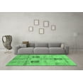 thumbnail image 3 of Ahgly Company Indoor Square Abstract Emerald Green Modern Area Rugs, 5' Square, 3 of 4