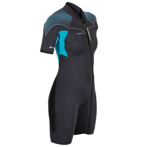 Henderson Thermoprene PRO 3mm womens front zip wetsuit 16 Black/aqua