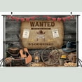thumbnail image 5 of Western Cowboy Mugshot Backdrop Money Reward Photography Background Rustic Western Wooden Prison Backdrop Wild West Party Photo Booth Props Photographic Studio Photo Backgrounds Tablecloth, 5 of 5