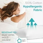 Digital Decor Set of 2 100% Cotton Hotel Pillows (Queen, Silver/Soft)
