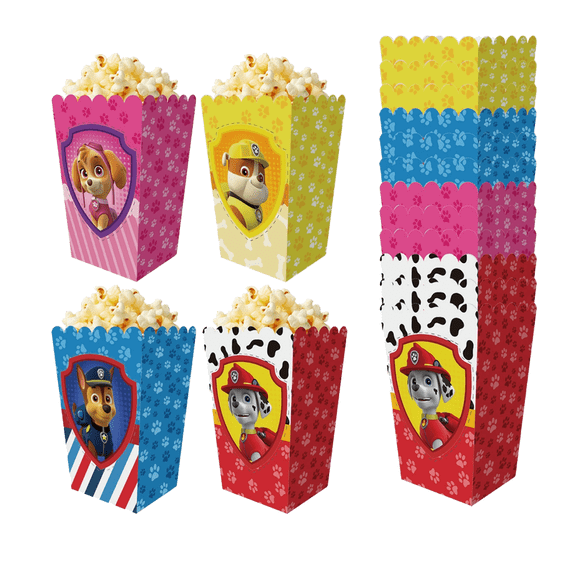 Paw Patrol Boy Party Popcorn Boxes Food Trays Holder Treat Snack Favor Goodie Cup Birthday Supplies Decorations