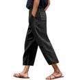 thumbnail image 1 of Womens Casual 7/8 Length Solid Print Pocket Pants Jogging Pants Women Rompers for Women Long Pant Casual Women Elastic Waist Pants Casual plus Size Women Pants Casual Wide Leg Pants for Women High, 1 of 4