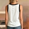 thumbnail image 5 of vigerkar Womens V Neck Tank Tops Summer Cute Loose Fit V Back Sleeveless Shirts (White, M), 5 of 9