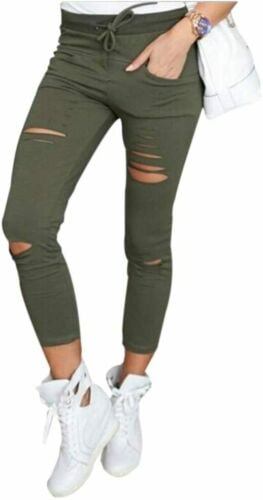 womens olive green jeggings