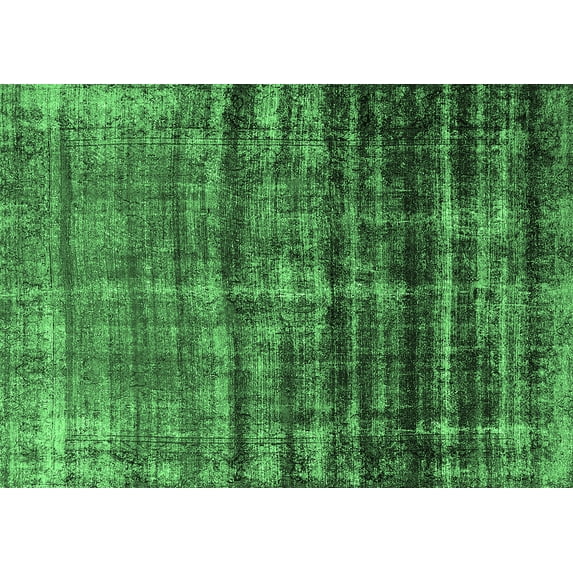Ahgly Company Indoor Rectangle Persian Emerald Green Bohemian Area Rugs, 3' x 5'